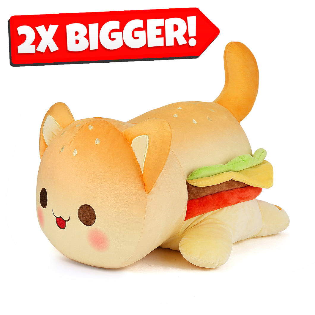 Cheeseburger Cat Pillow Plush