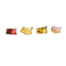 Load image into Gallery viewer, Food Cats Pin Set
