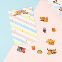 Load image into Gallery viewer, Food Cat Puff Sticker Sheets!
