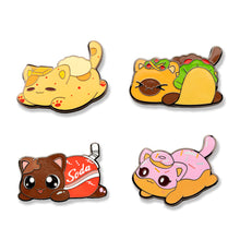 Load image into Gallery viewer, Food Cats Pin Set
